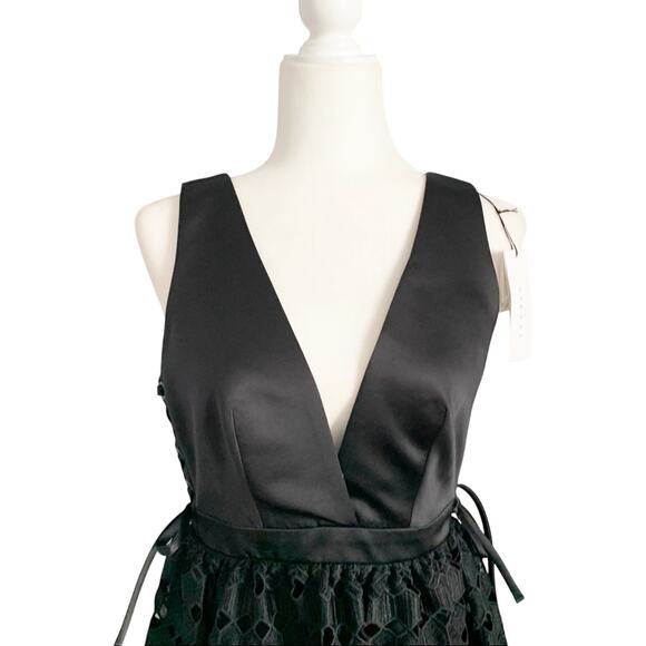 Sandro Paris Luminary Mini Dress 2 Black NWT - Picture 4 of 12